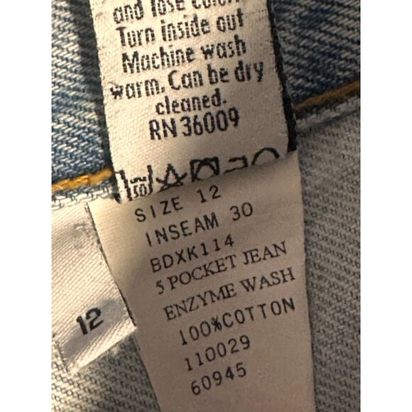 Calvin Klein Womens Light Wash 5-Pocket Enzyme Wash Jeans Size 12 Vtg - Picture 4 of 9